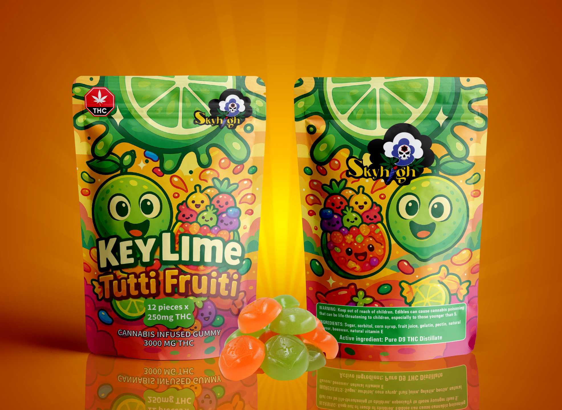 Sky High Edibles – Key Lime & Tutti Frutti (3000mg THC)